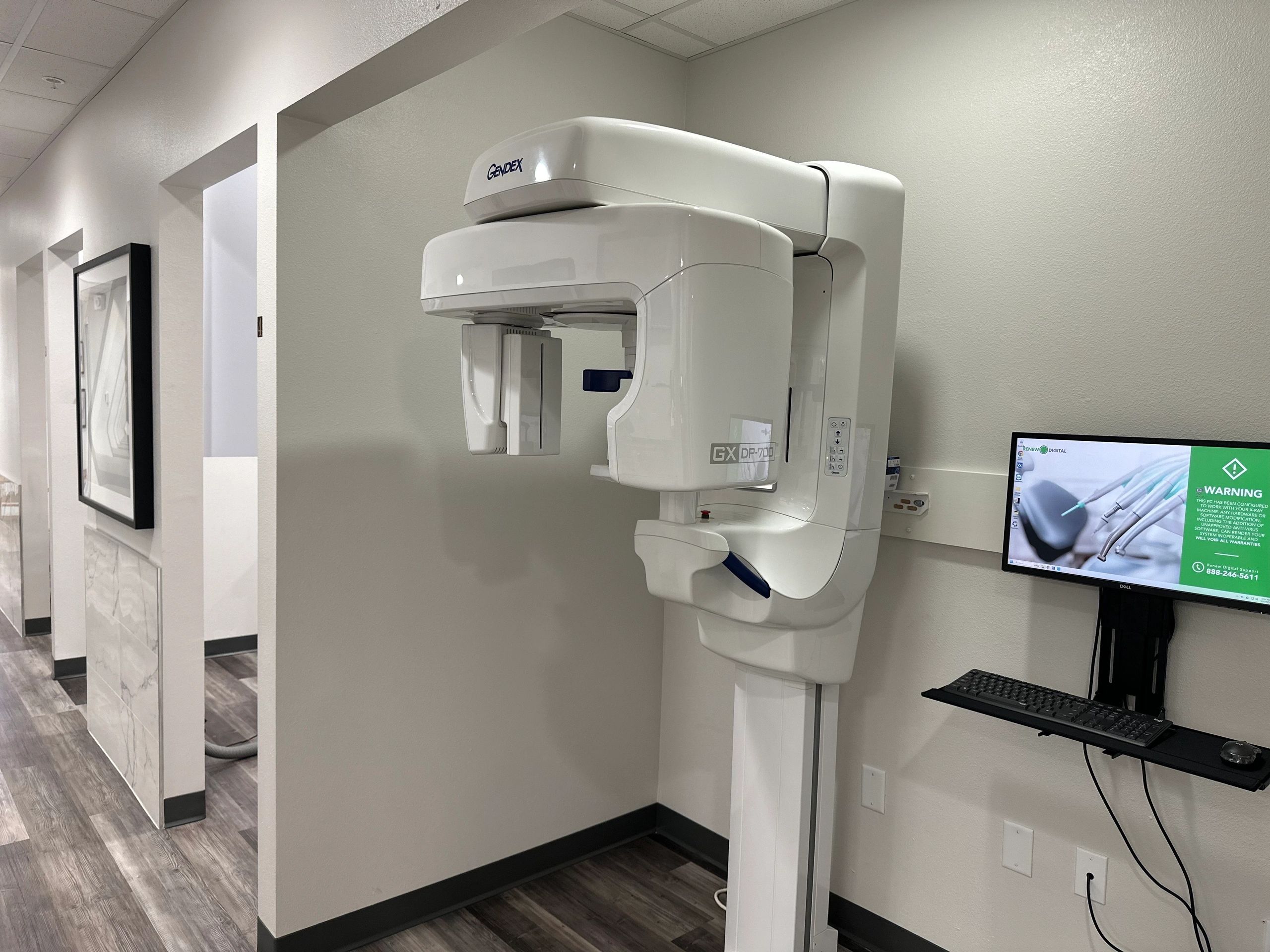 Cone beam 3D dental scanner in the office imaging room
